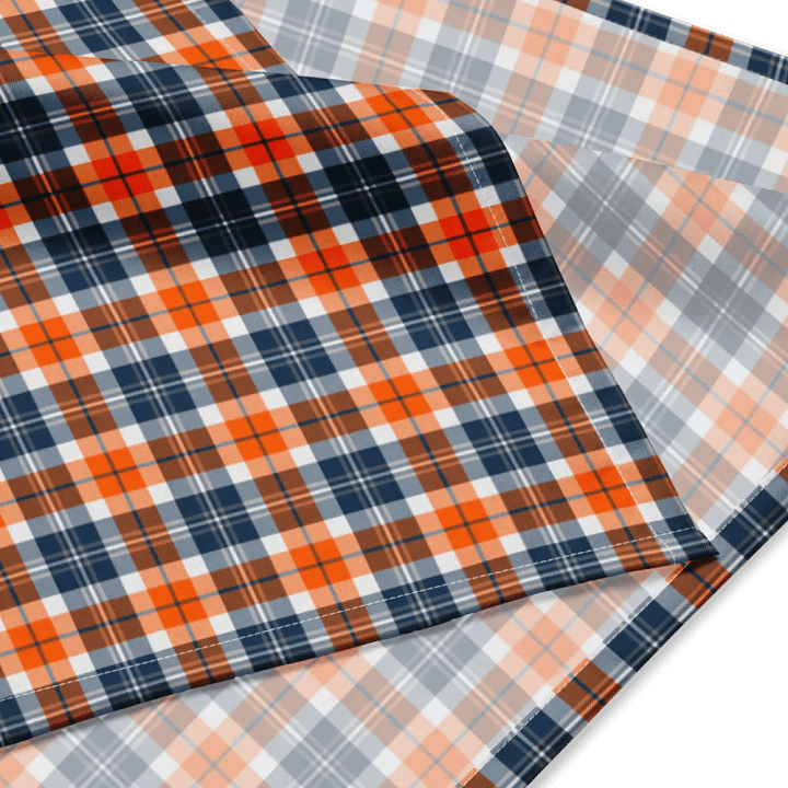 Orange and Blue Sporty Plaid Bandana product image (2)