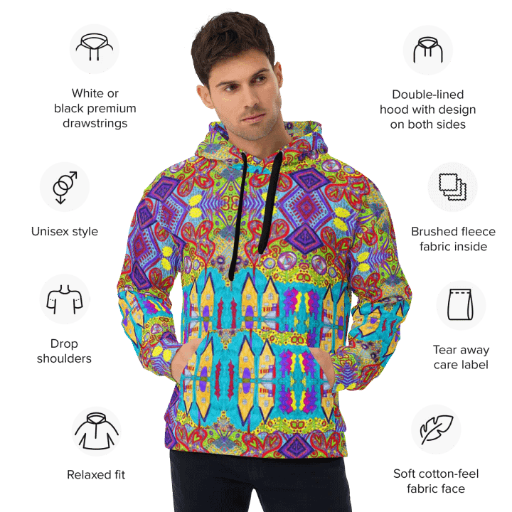 Abstract Doodle Happiness Unisex Hoodie product image (2)