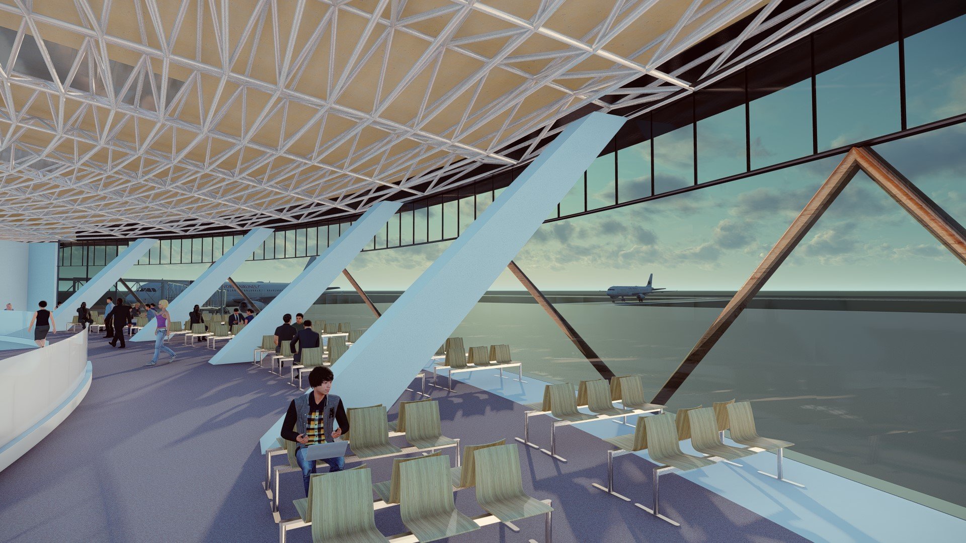 Hollongi Airport Terminal 3D Model + AutoCAD Plan Bundle product image (10)