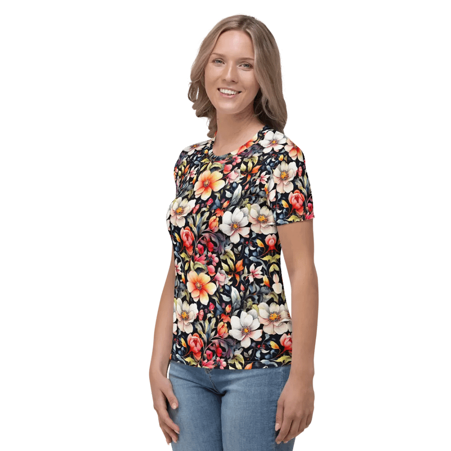 Floral Pattern All Over Print T-shirt product image (5)