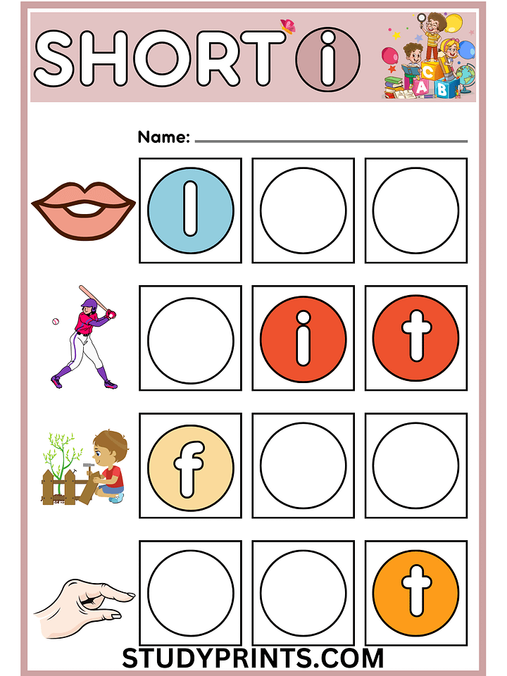 CVC Words Short I – Word & Sentence Completion Worksheets product image (2)