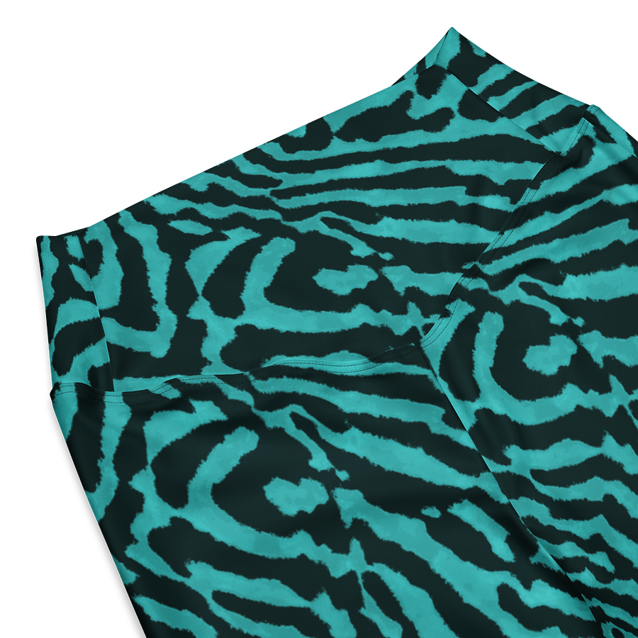 Teal Zebra Flare Leggings product image (8)