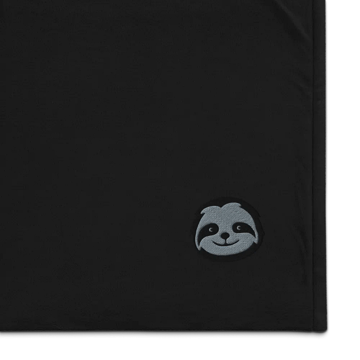 Eninage Artistry Sloth Mascot Embroidered Sherpa Fleece Blanket product image (1)