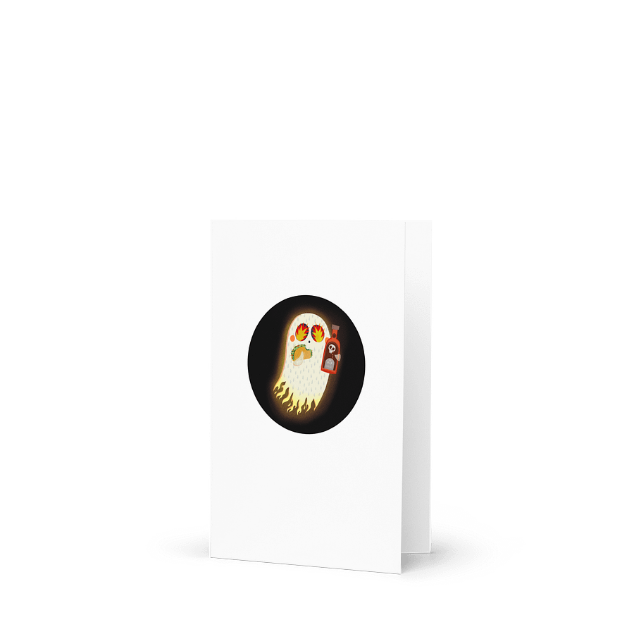 Little Ghost Hot Sauce Taco - Greeting Card product image (4)