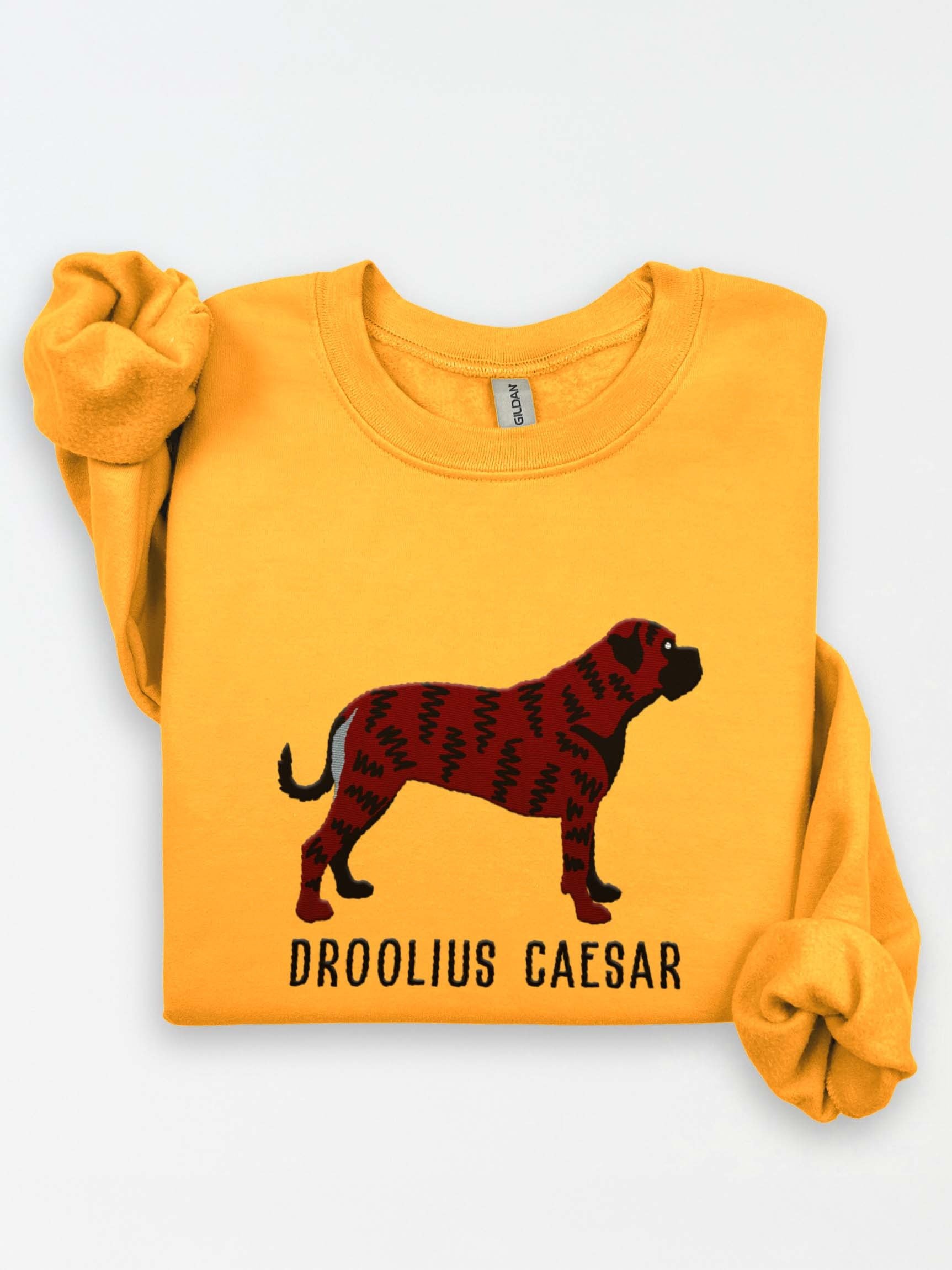 Droolius Caesar Sweatshirt (Embroidered) of a Bullmastiff(Brindle) product image (1)