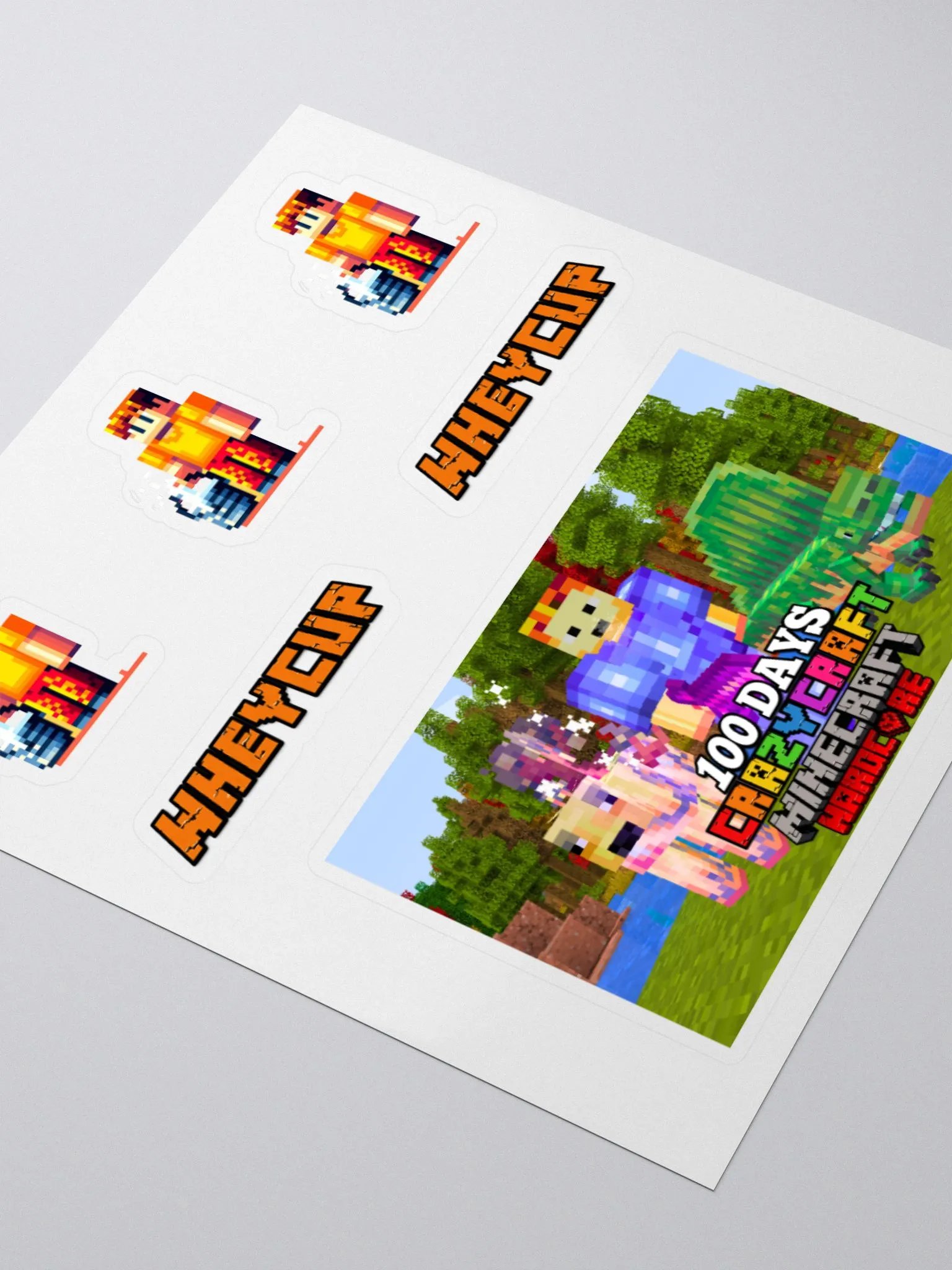Wheycup CRAZYCRAFT 100 DAYS Sticker Sheet product image (6)