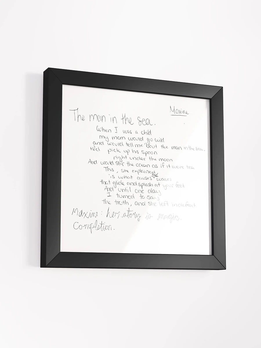 The Man in the Sea: Original Poem - Poster Print (Framed) product image (3)