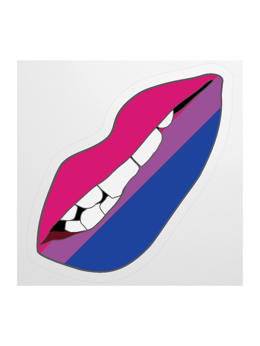 Bisexual Pride Flag Biting Lips Sticker product image (3)