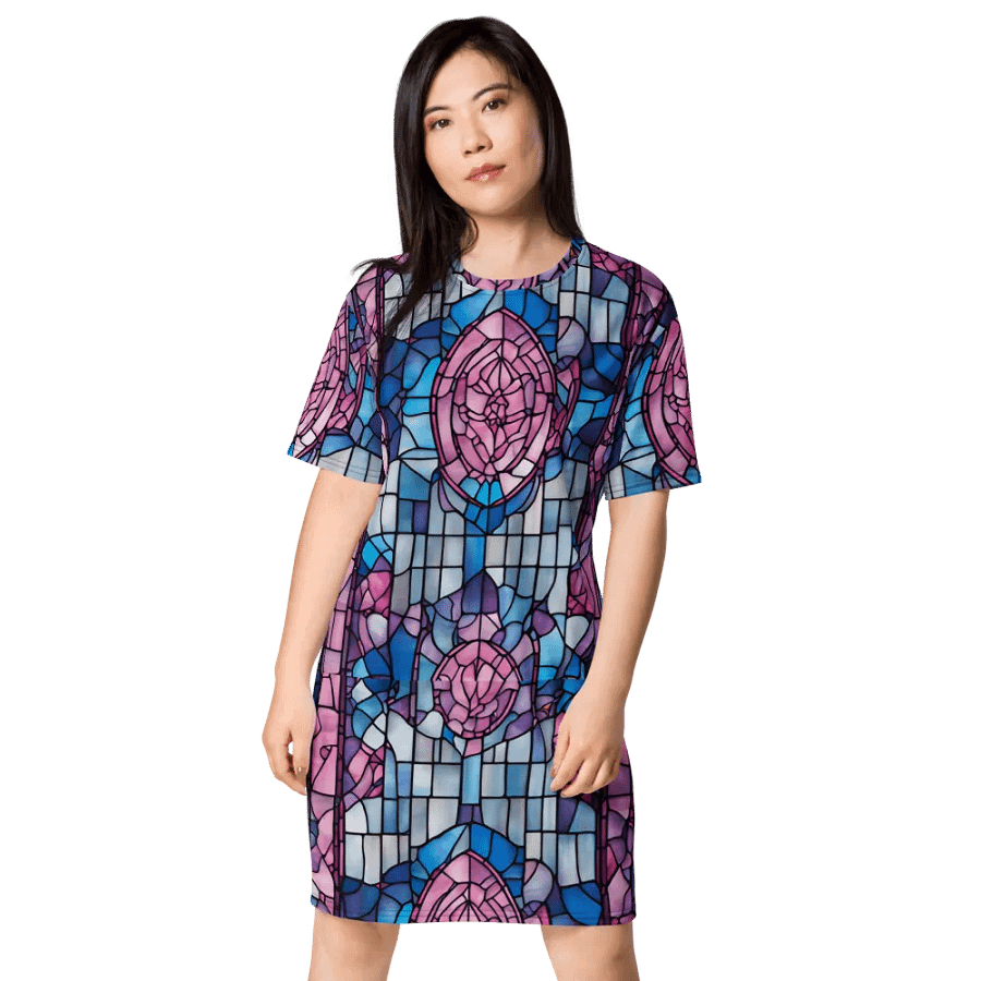 Symmetric Splendor T-Shirt Dress product image (1)
