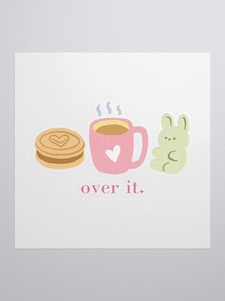 Over It, Cookie Coffee Bunny Sticker product image (2)