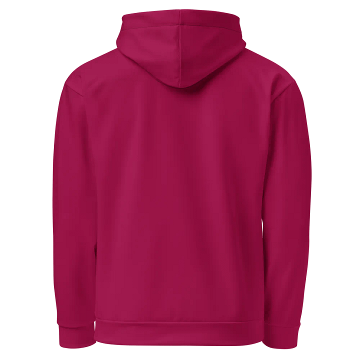 Plain Dark Red Light Summer Unisex Recycled Polyester Heavyweight Premium Hoodie by Treasure Pie product image (2)