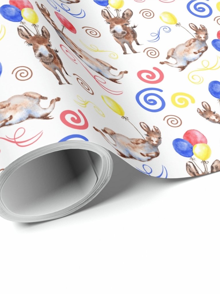 Donkey Birthday Wrapping Paper product image (1)