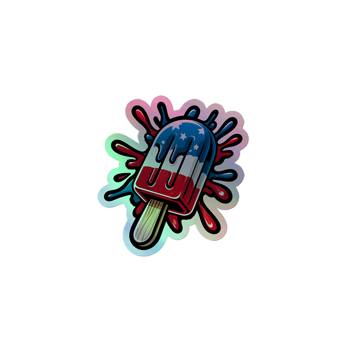 4th of July Popsicle Holographic Sticker product image (1)