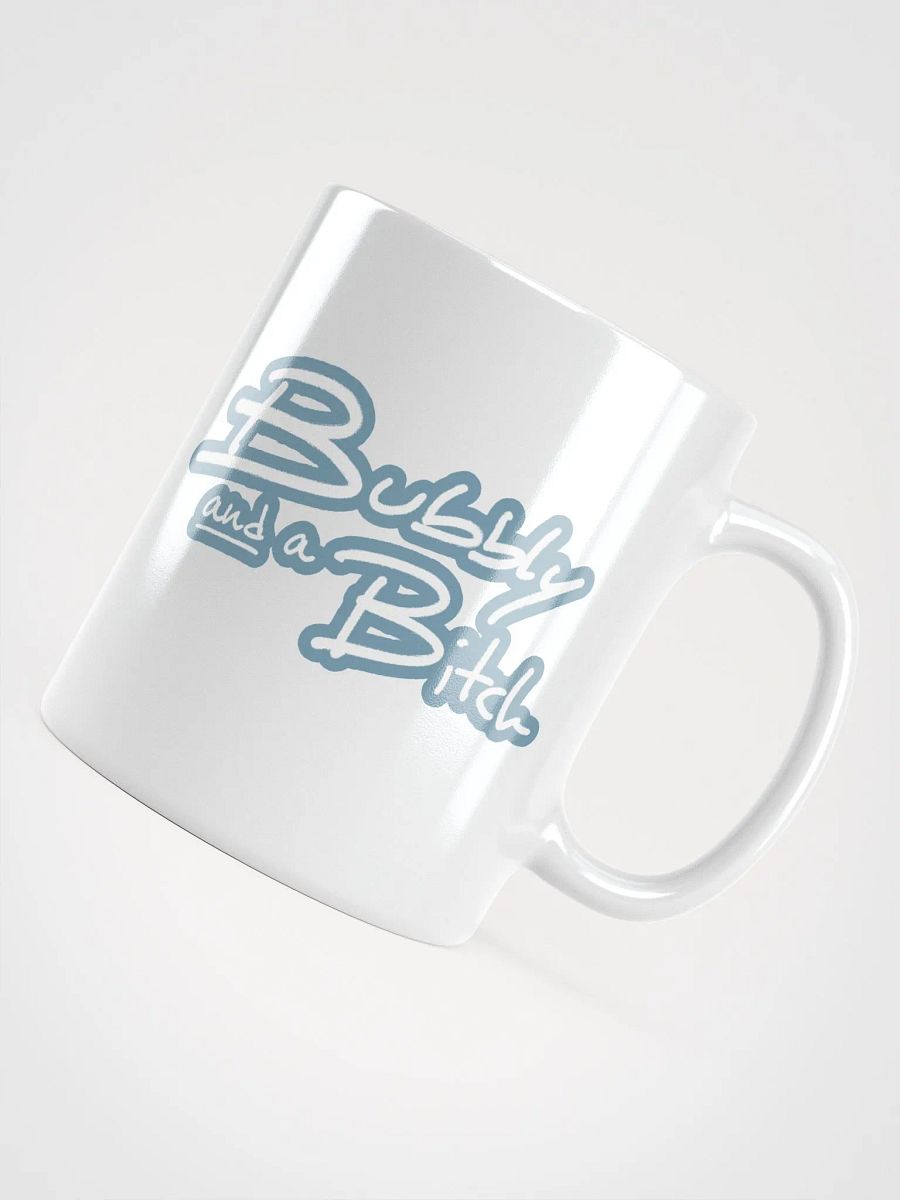 Bubbly and a B*tch (lined design, #709AAF) glossy white mug product image (8)