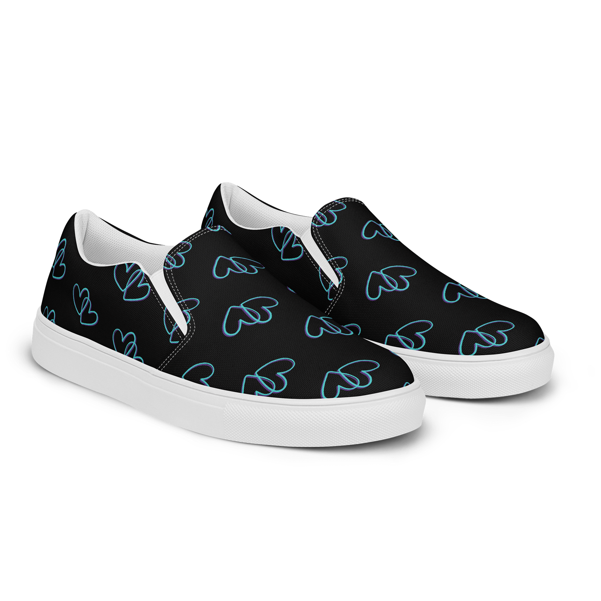 Black Heart Men's Canvas Slip-On Shoes product image (2)