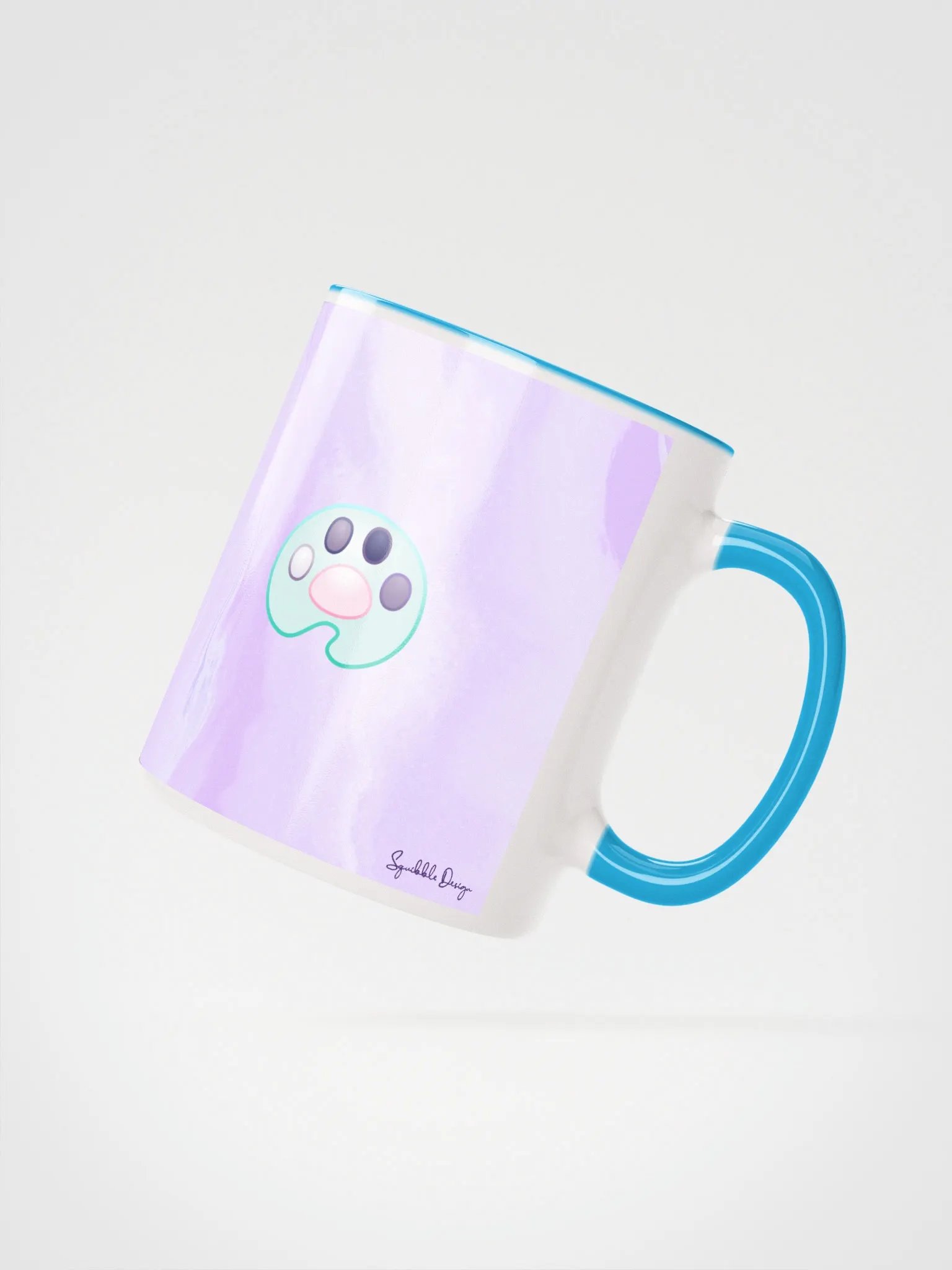 Squibble Design Paw Logo Purple Marbled Mug product image (3)