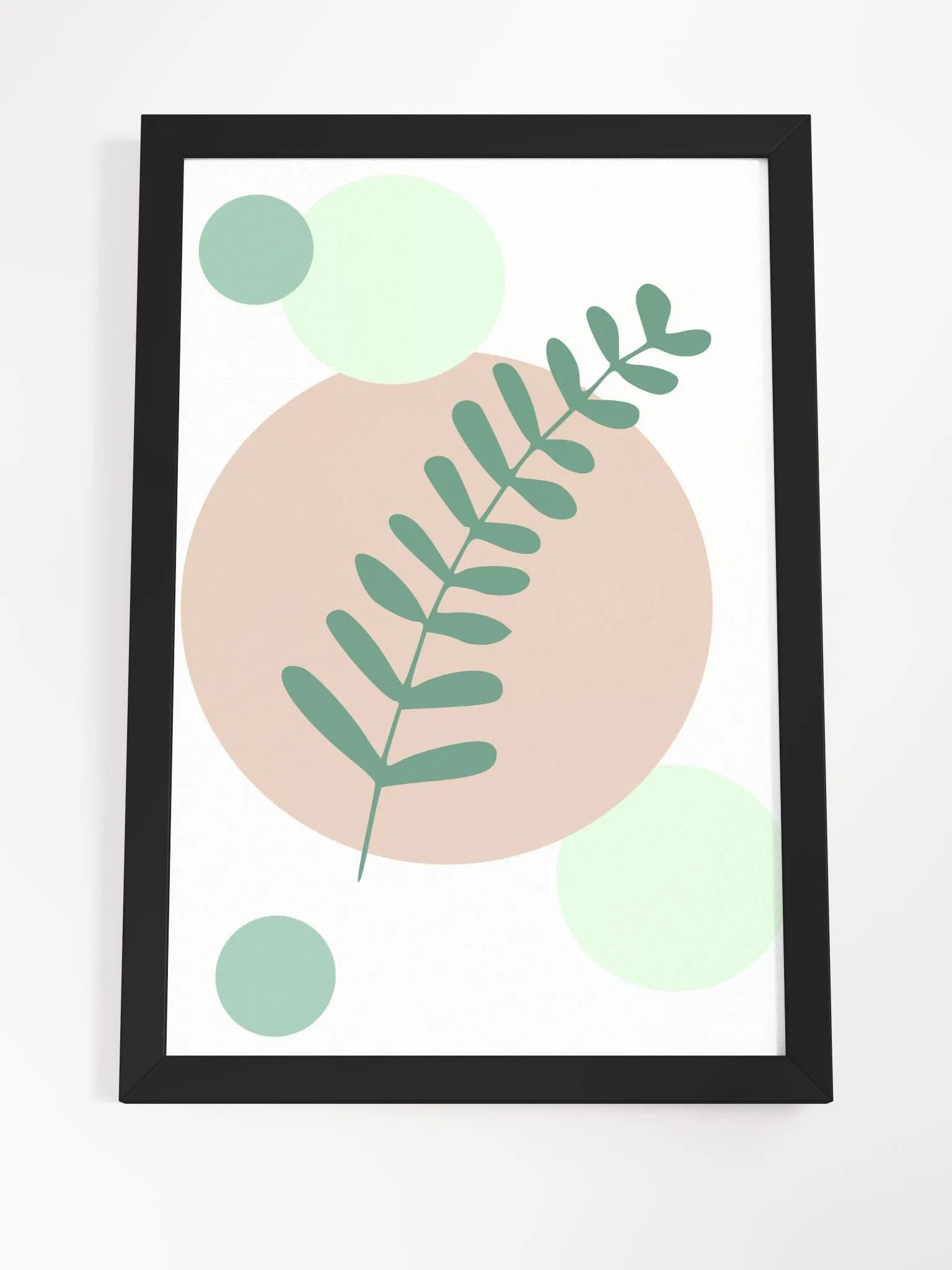 Green Leafy Abstract Circle Poster product image (23)