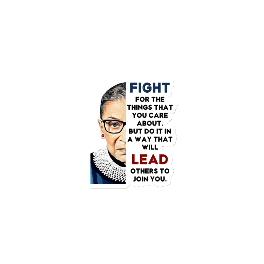 RBG Fight and Lead Die-Cut Magnets product image (1)