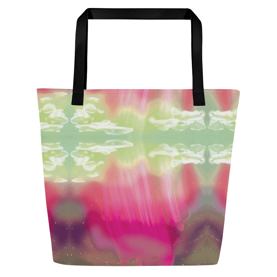 Aurora Borealis Dreamscape Tote Bag | Vivid Color Flow on Deep Night | by Monique Faella Designs™ product image (1)