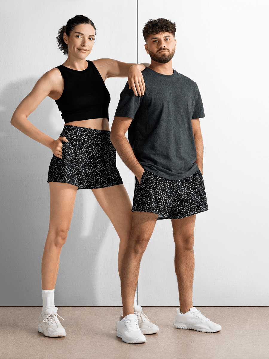 Smoke & Shadow Geometric All Over Print Unisex Athletic Short Shorts product image (1)