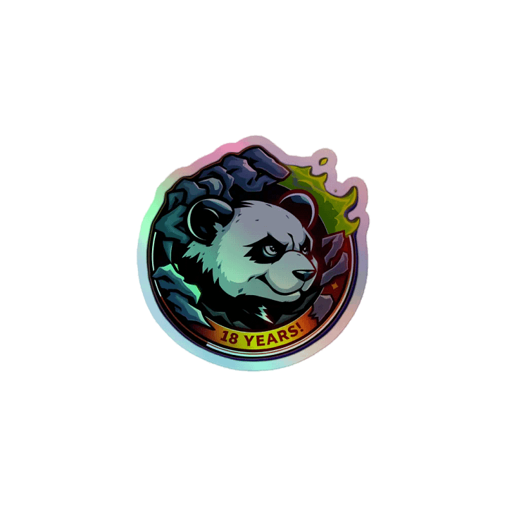LIMITED Holographic Panda 18th Anniversary Sticker product image (1)