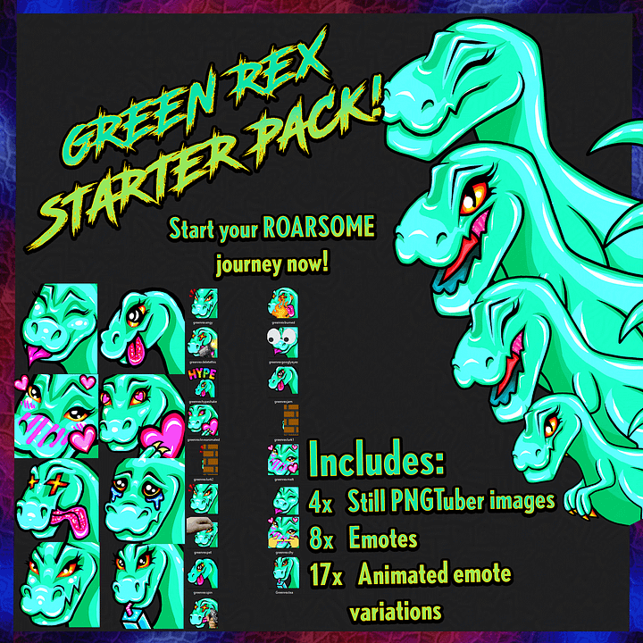 Green T-Rex Streamer Starter pack! product image (1)
