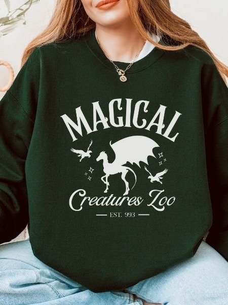 Magical Creatures Zoo Cozy Minimalist Fall Sweathirt for Halloween product image (16)