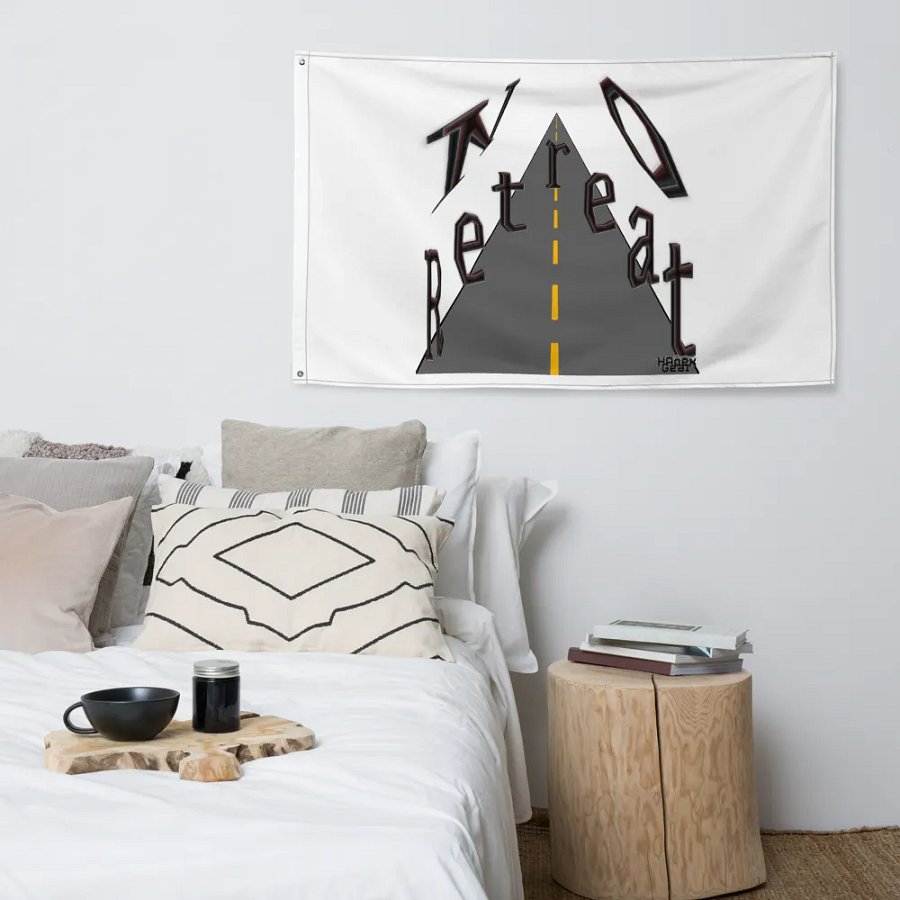 No Retreat - White - Flag product image (4)