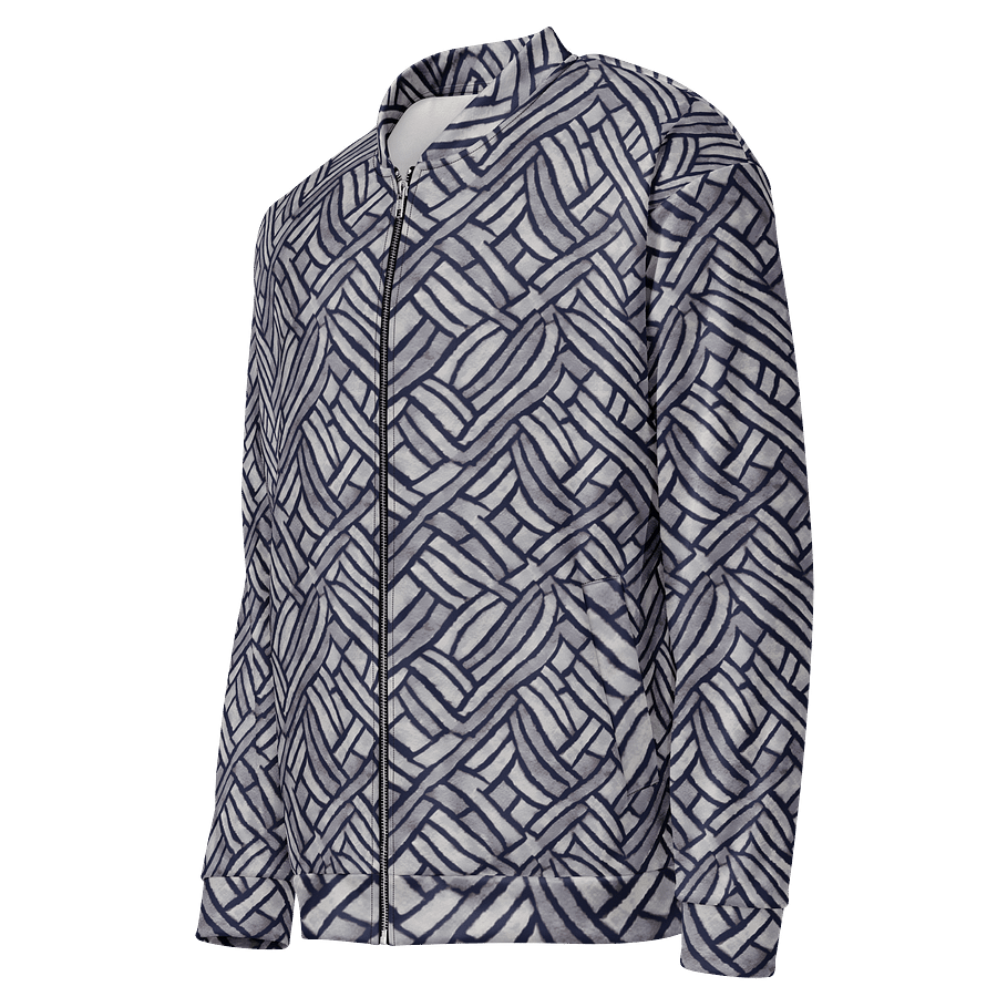Grey Rectangles Bomber Jacket product image (3)