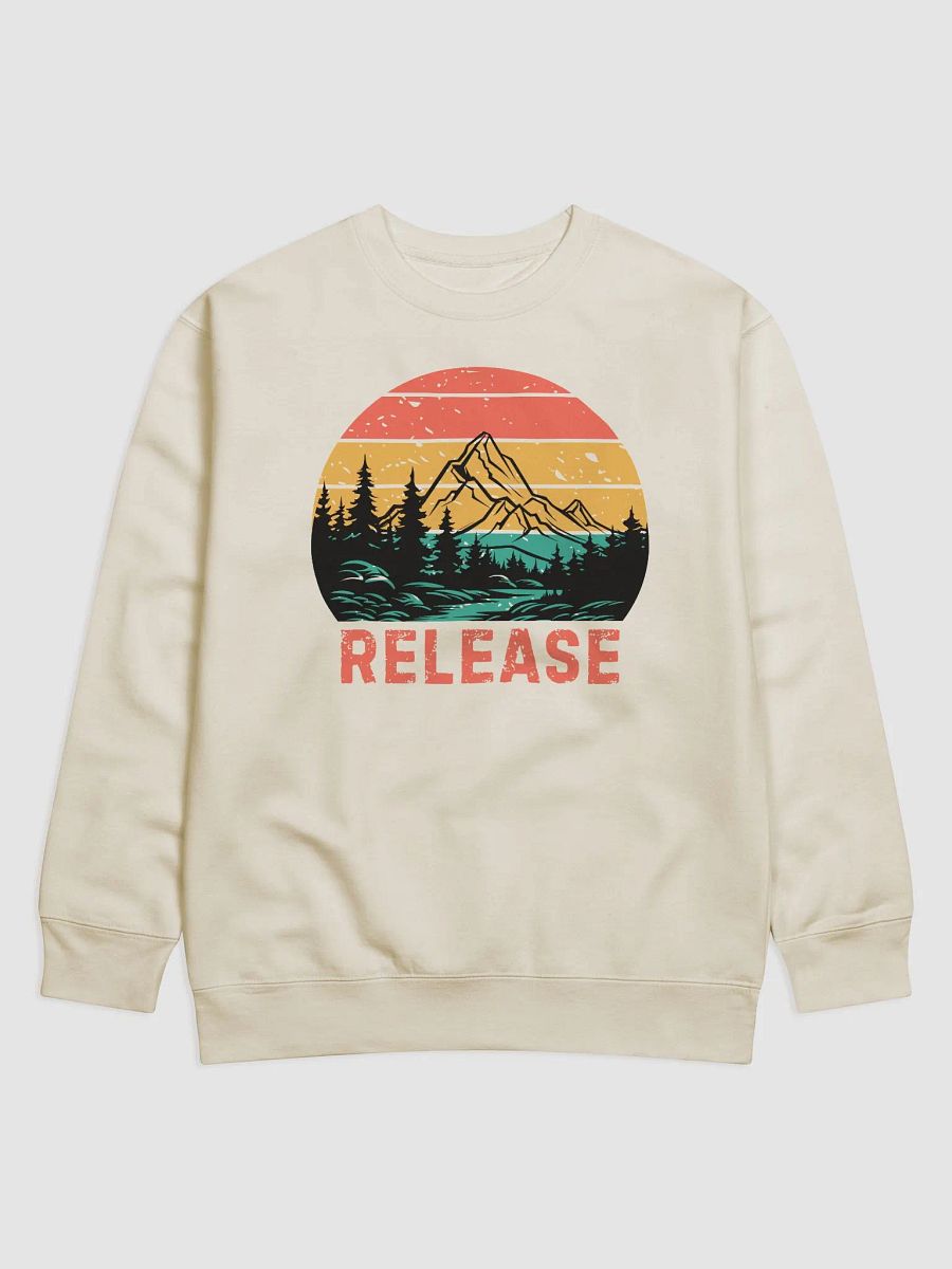 Release Vintage Sunset Mountain Lake Forest Sweatshirt product image (7)