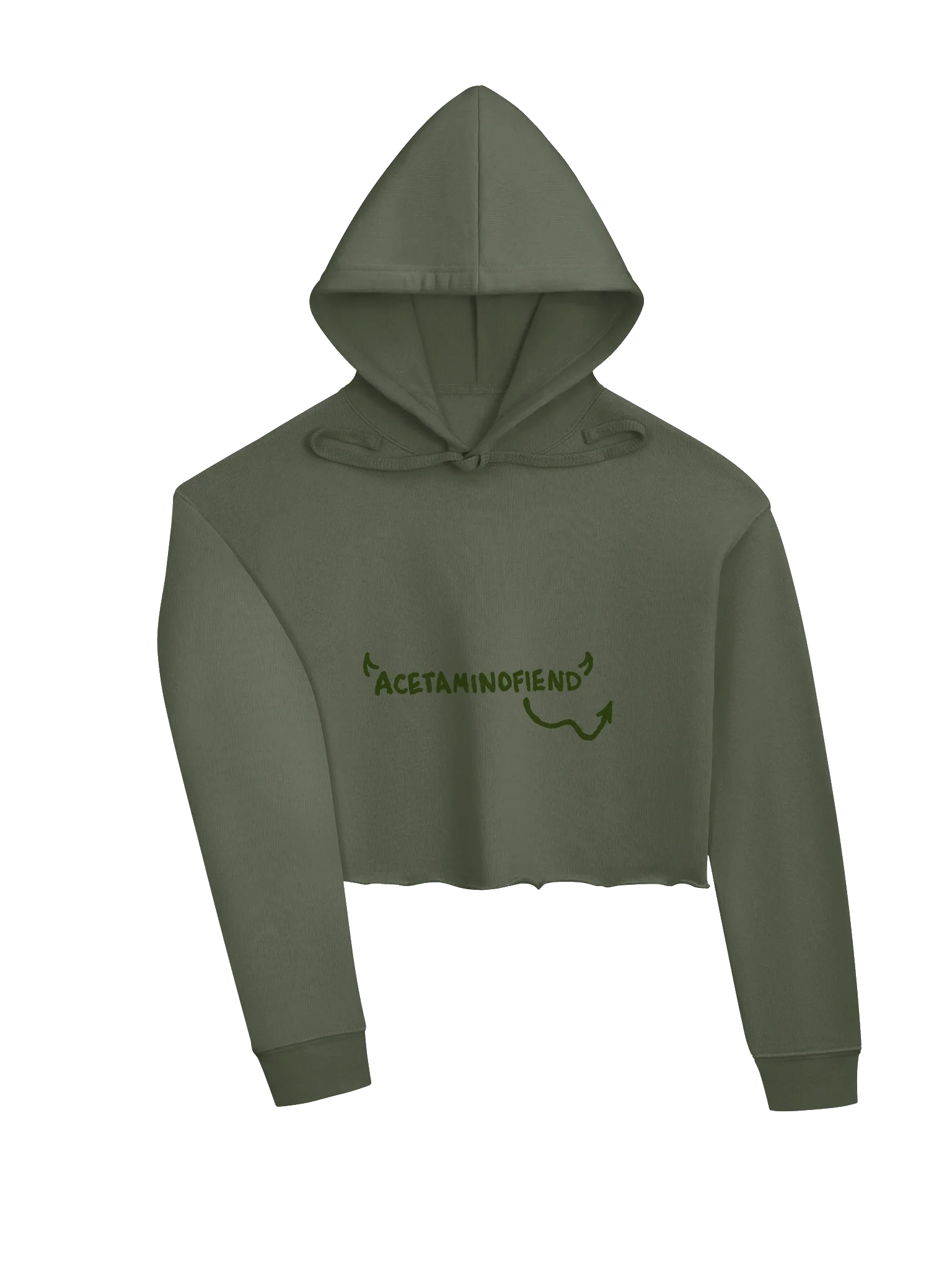 ACETAMINOFIEND duotone green cropped hoodie product image (3)