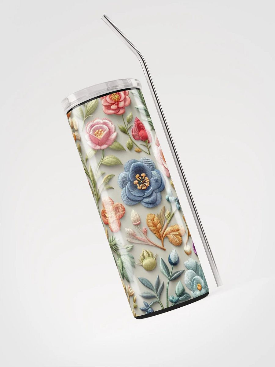 Floral Bliss Stainless Steel Tumbler - Stylish Eco-Friendly Sipping product image (3)