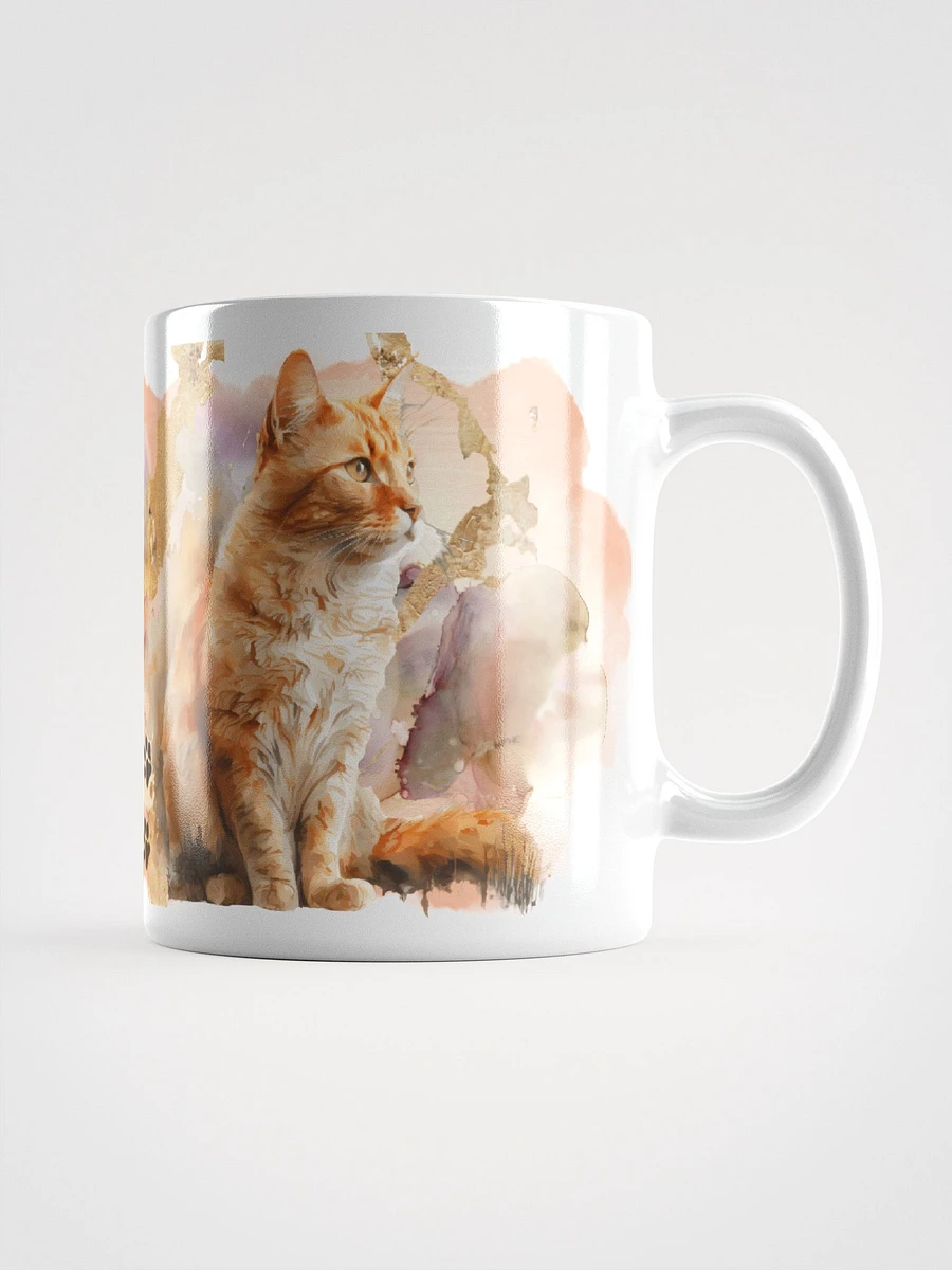 Orange Fluff Cat Watercolor Style Mug product image (2)