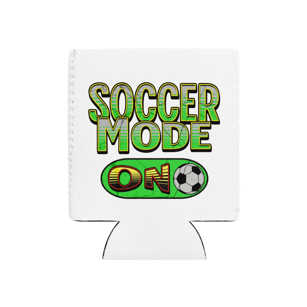 Soccer Mode On Can Cooler product image (1)