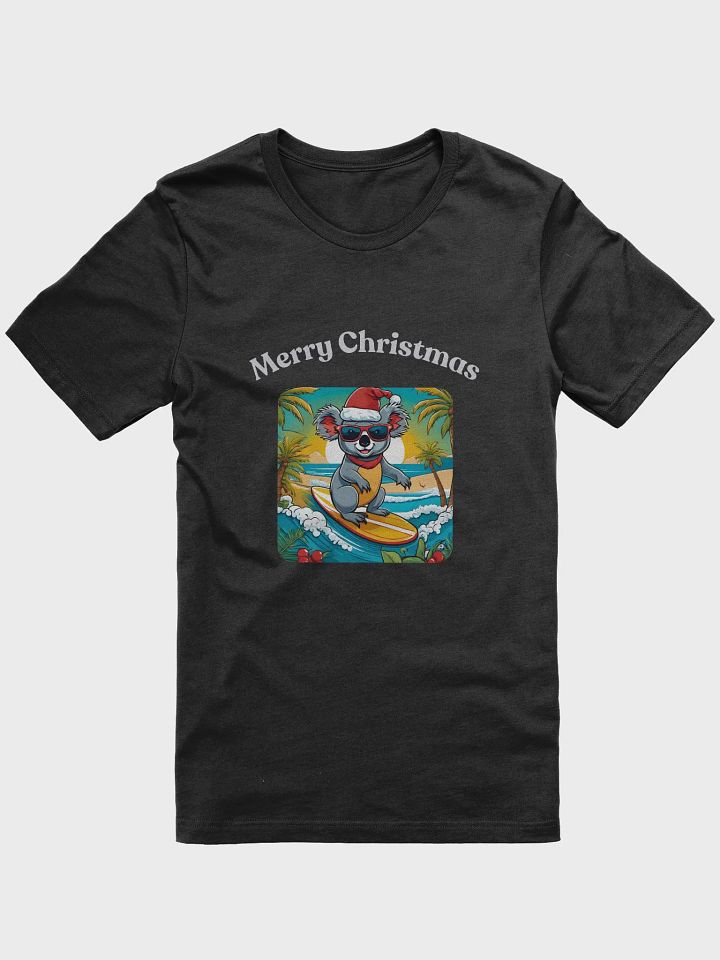 Festive Koala Surf Scene Merry Christmas T-Shirt - Silver product image (1)