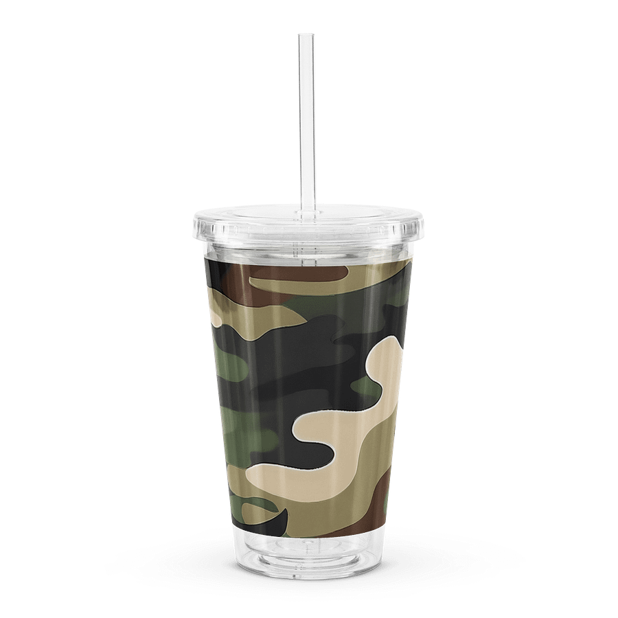 Double Wall Clear Plastic Tumbler camo product image (3)