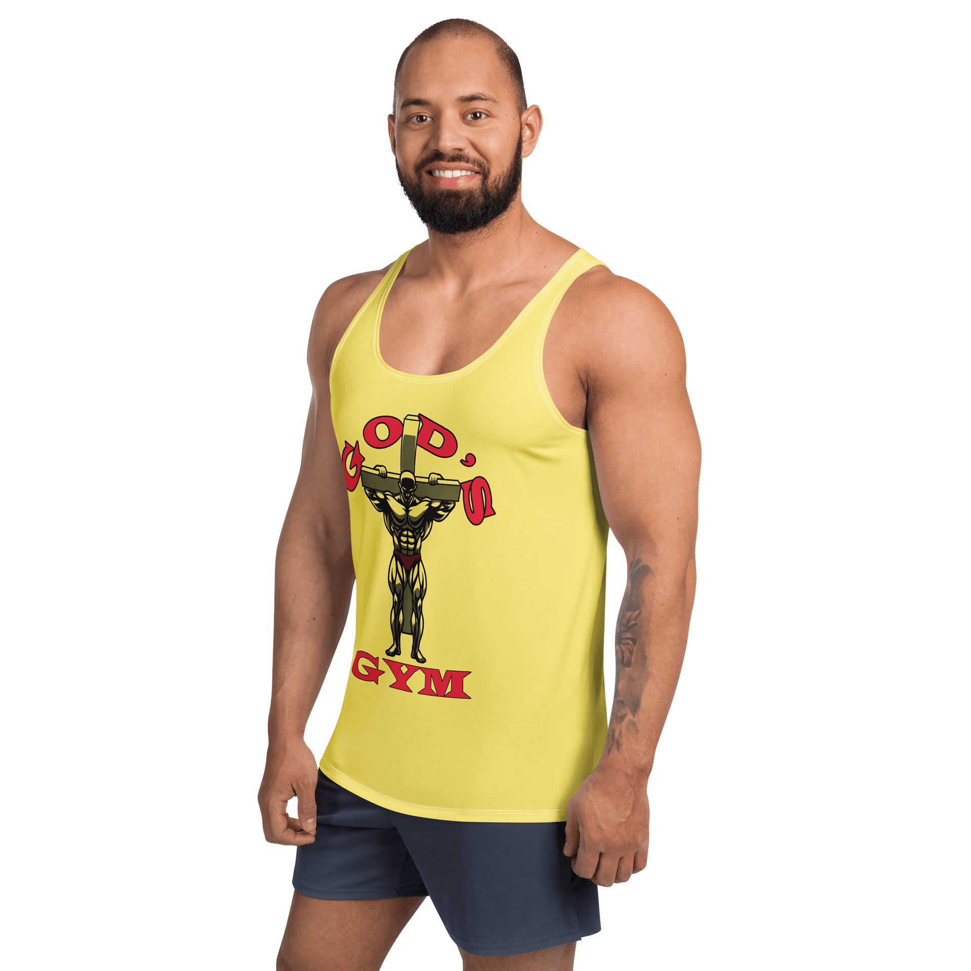 YHWH Tank Top - God's Gym (Gold) product image (1)