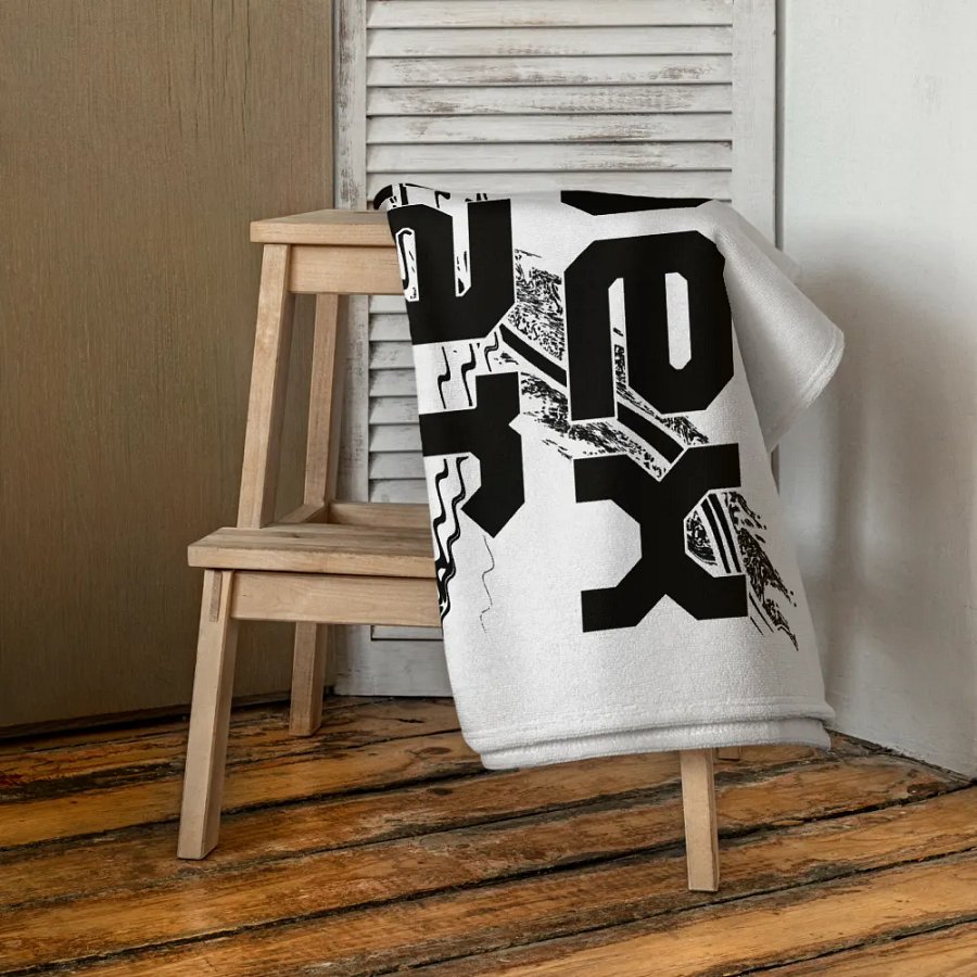 Black HApex Gear Black Logo - White Sublimated Towel product image (4)