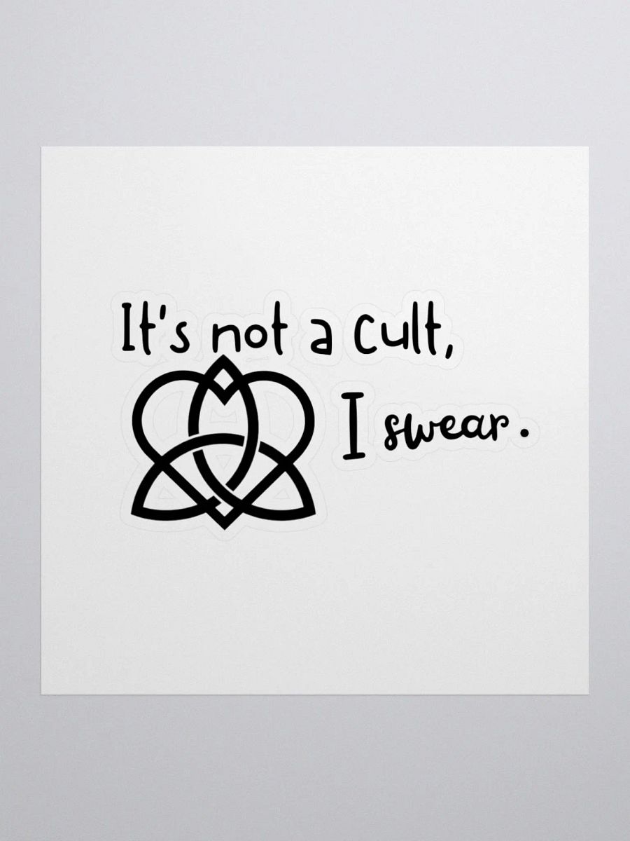 It's not a cult I swear Sticker, Black product image (1)