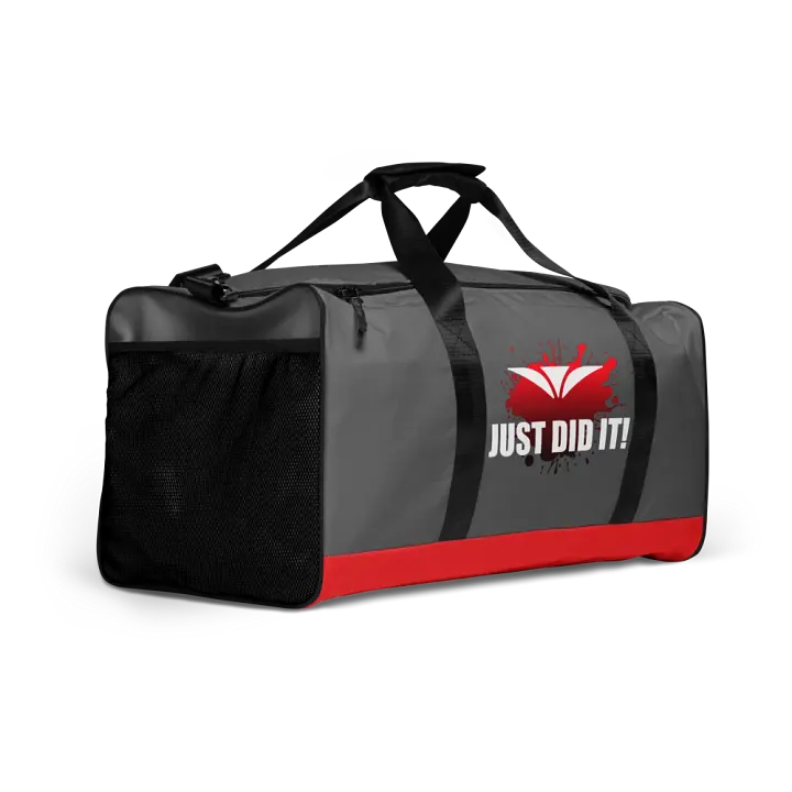 Just Did It! Red Splatter Gray Duffle Bag product image (2)