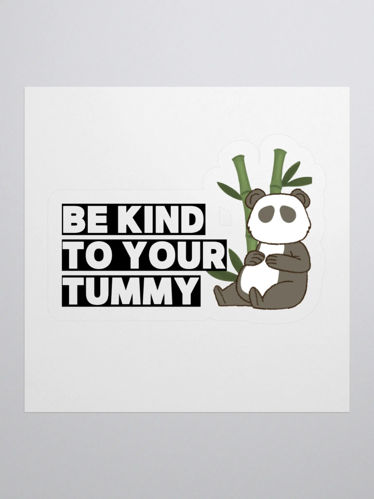 Be Kind To Your Tummy Panda Stickers product image (1)