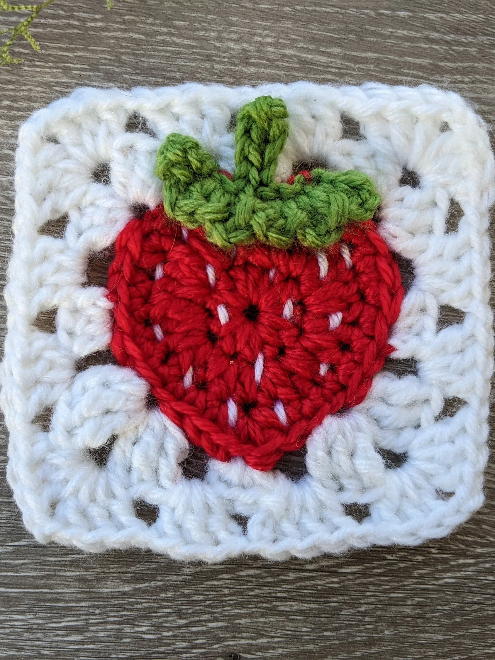 Crochet Strawberry Granny Square Pattern product image (1)