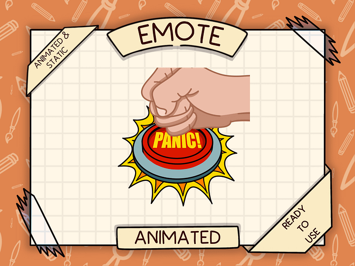 👋🏻🚨 PANIC BUTTON – Animated Emote product image (1)