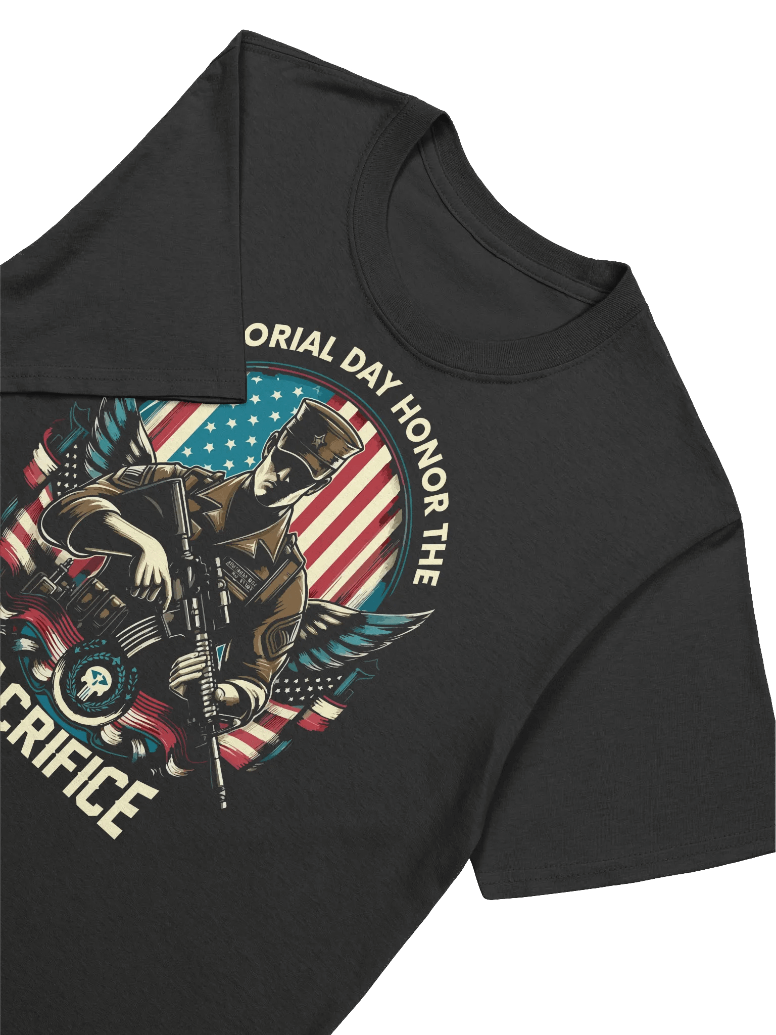 Memorial Day Soldier - Honor The Sacrifice Graphic T-Shirt product image (3)