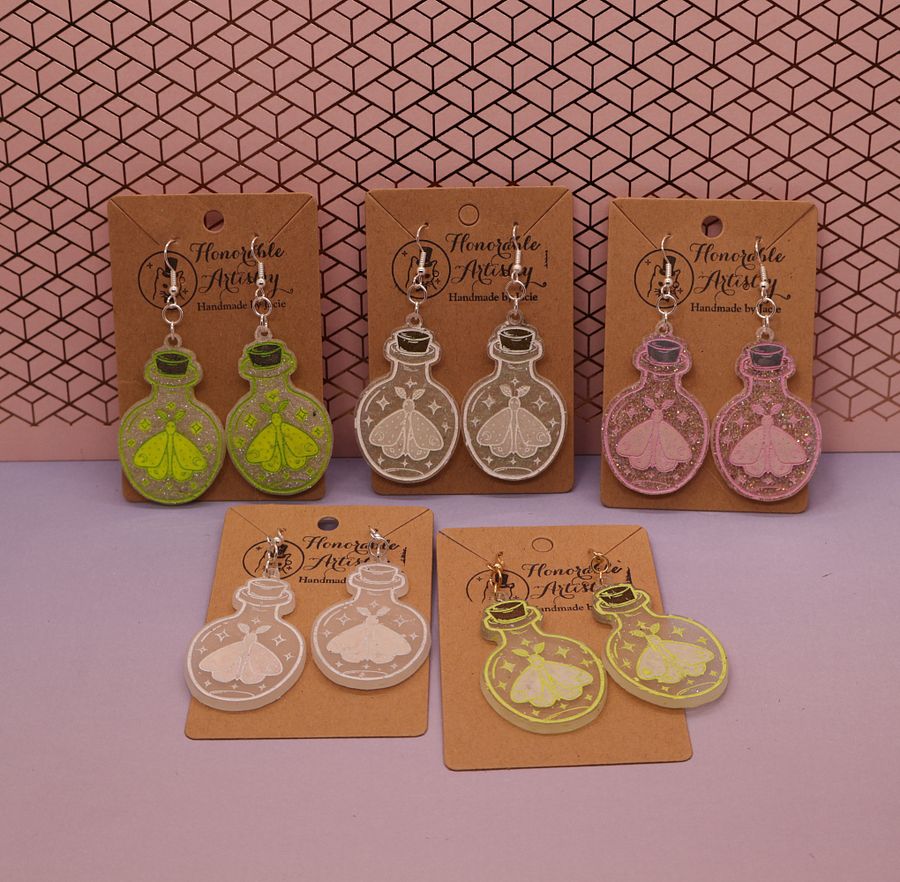 Moth in a Jar Earrings product image (1)