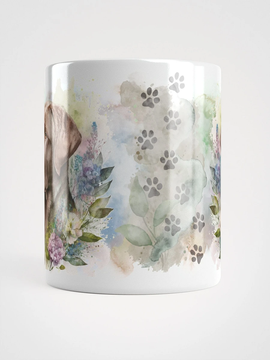 Beautiful Chocolate Lab Watercolor Floral Mug product image (6)