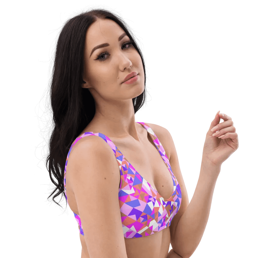Colorful Vector Patterns Design Padded Bikini Top - v3 product image (4)