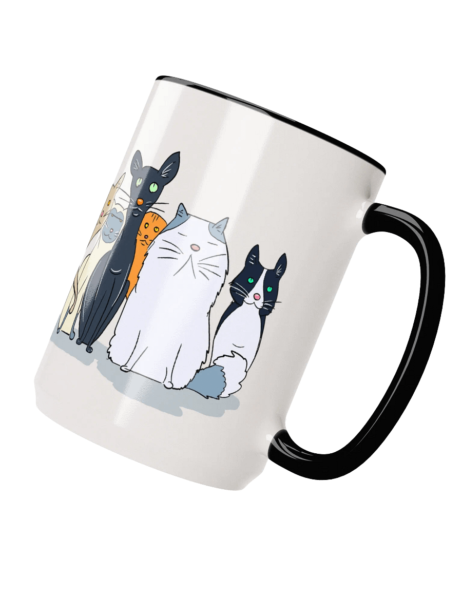 Colorful Cat Squad Mug – 15oz product image (4)