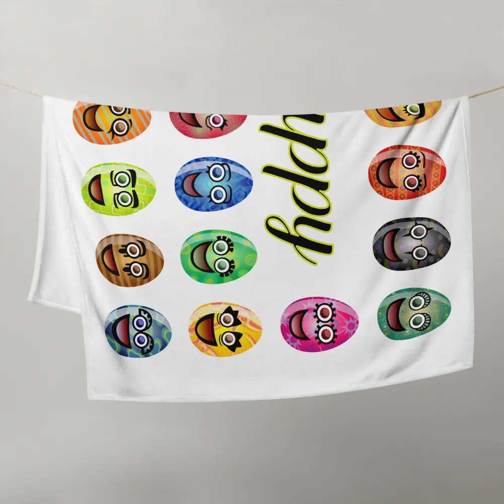 Happy Easter Egg Throw Blanket product image (21)
