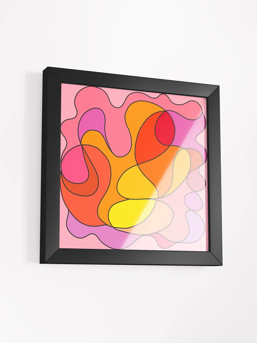 Vibrant Curves Framed Art Print - Abstract Square No. 5 product image (32)